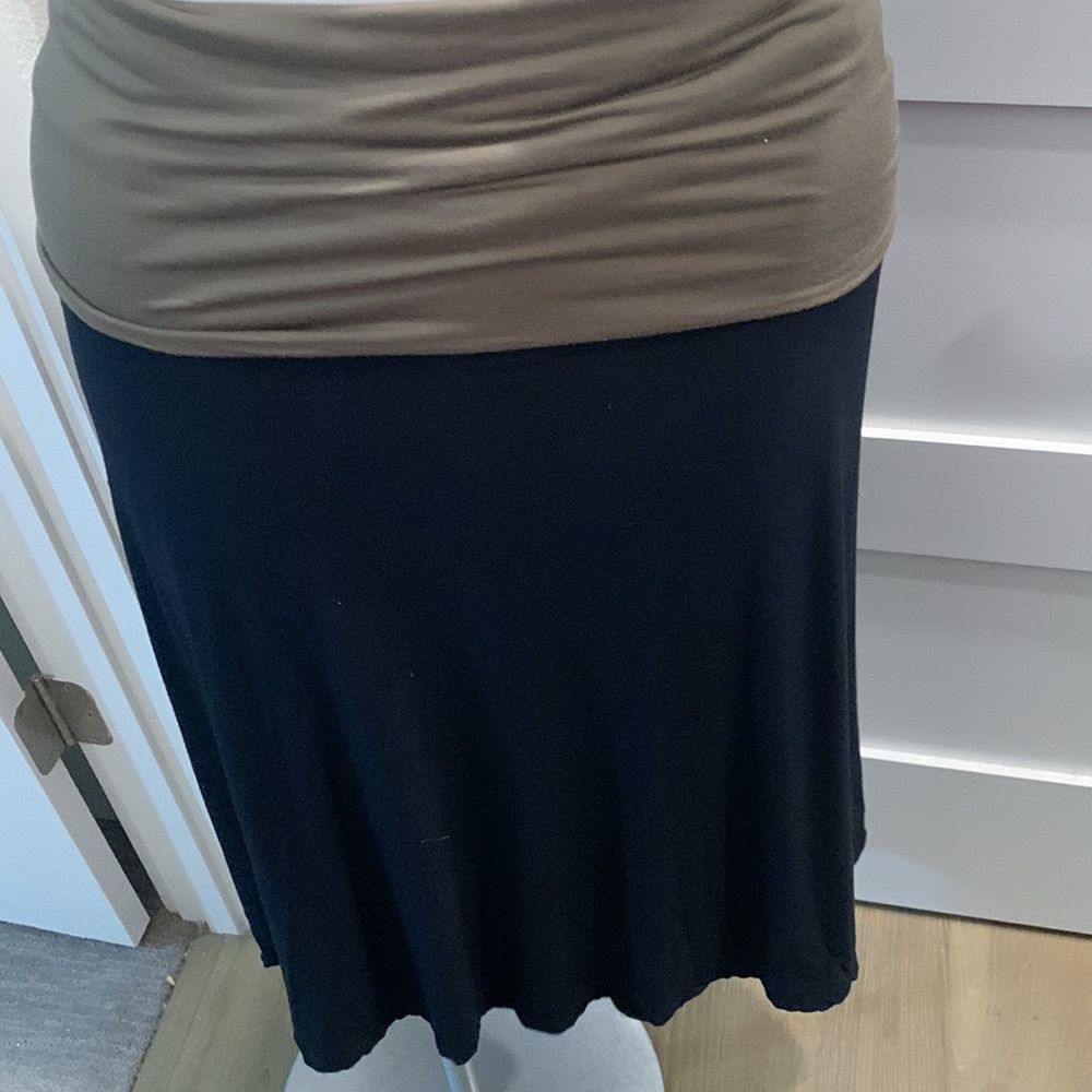 SOMA Reversible MIDI Knit Skirt with Fold-over Waist